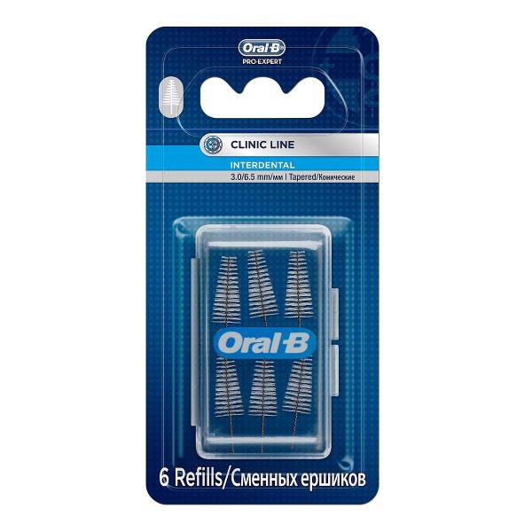 یدک مسواک بین دندانی اورال بی مدل مخروطی بسته 6 عددی Oral-B Interdental Brushes