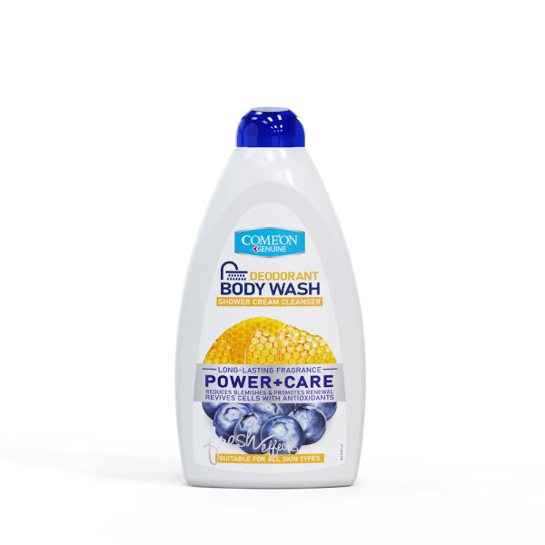 شامپو بدن کرمی کامان مناسب انواع پوست مدل Power+Care(حجم 510 میلی لیتر) COME'ON BODYWASH