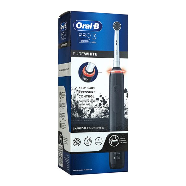 مسواک برقی اورال بی مدل Pro3 3000 oral-b pro 3000 charcoal black electric brush