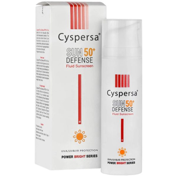 کرم ضد آفتاب بی رنگ سیسپرسا مدل ضد لک SPF50 Cyspersa Sun Defense
