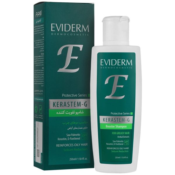 شامپو کراستم جی اویدرم مناسب موهای چرب Eviderm Kerastem-G