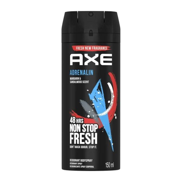 اسپری دئودورانت مردانه AXE مدل Adrenalin