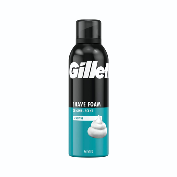 فوم اصلاح ژیلت مدل Original Scent مناسب پوست حساس حجم 200 میلی‌لیتر